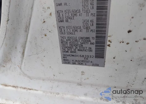 2015 Nissan Pathfinder S из США, поврежденный, VIN 5N1AR2MN3FC682032